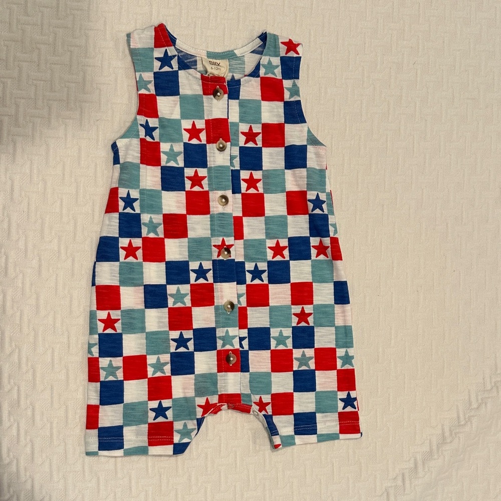 Colorful Star Patterned Kids Bodysuit